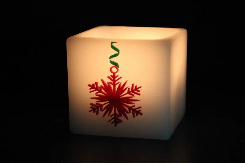 Snowflake Christmas Candles - Image 2
