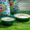 Large Outdoor Lemon Scented Citronella Bowl in Teal - Image 2