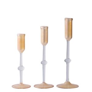 Apricot Tapers Holder Set