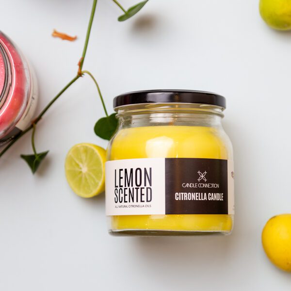 Indoor/Outdoor Citronella Jars In Lemon - Image 2