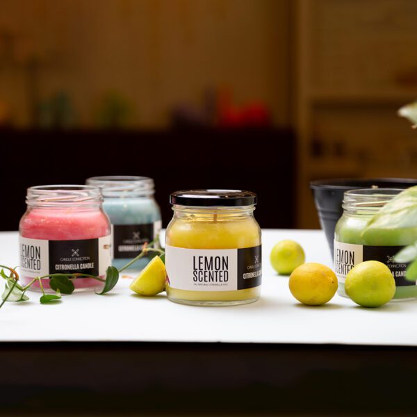 Indoor/Outdoor Citronella Jars In Lemon - Image 3