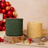 Winter Green Raffia Candle - Image 4