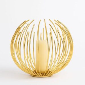 Golden Wire Candle Holder