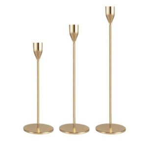 Gold Candle Taper Set