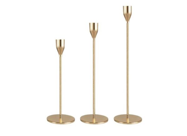 Gold Candle Taper Set