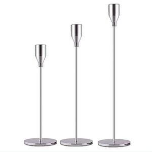 Silver Candle Taper Set