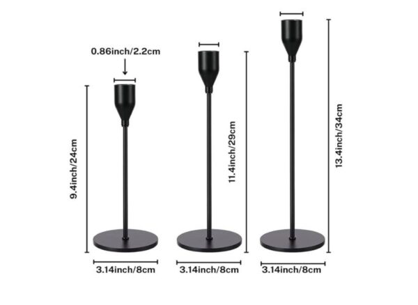Black Candle Taper Set - Image 2