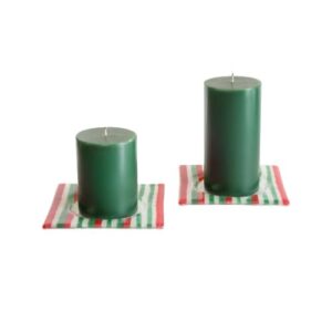 Evergreen Stripes Coaster Set