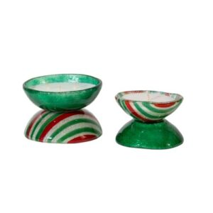 Evergreen Stripes Candle Set