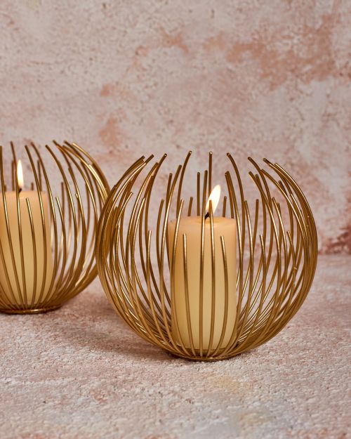 Golden Wire Candle Holder - Image 4