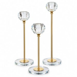 Crystal Globe Candle Holders