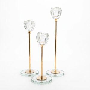 Tulip Crystal Candle Holders