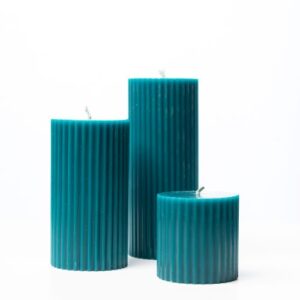 Petroli Blue 7.5cm Corrugated Pillars